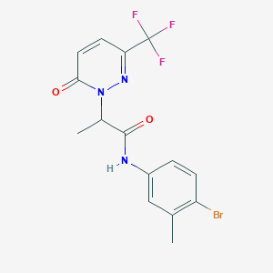 N-(4-Bromo-3-methylphenyl)-2-[6-oxo-3-(trifluoromethyl)pyridazin-1-yl]propanamide