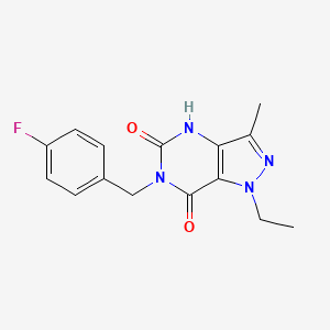 1-ethyl-6-(4-fluorobenzyl)-3-methyl-1H-pyrazolo[4,3-d]pyrimidine-5,7(4H,6H)-dione