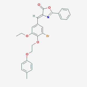 4-{3-bromo-5-ethoxy-4-[2-(4-methylphenoxy)ethoxy]benzylidene}-2-phenyl-1,3-oxazol-5(4H)-one