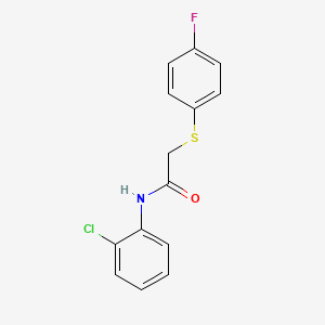 molecular formula C14H11ClFNOS B2956665 N-(2-chlorophenyl)-2-[(4-fluorophenyl)sulfanyl]acetamide CAS No. 339097-85-7