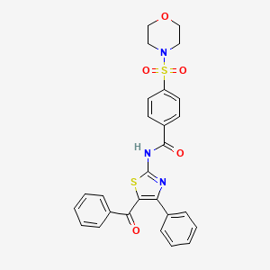 molecular formula C27H23N3O5S2 B2956671 N-(5-benzoyl-4-phenylthiazol-2-yl)-4-(morpholinosulfonyl)benzamide CAS No. 313683-79-3