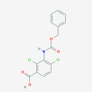 molecular formula C15H11Cl2NO4 B2956674 2,4-Dichloro-3-(phenylmethoxycarbonylamino)benzoic acid CAS No. 2287301-95-3