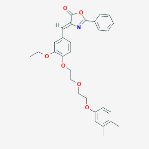 4-(4-{2-[2-(3,4-dimethylphenoxy)ethoxy]ethoxy}-3-ethoxybenzylidene)-2-phenyl-1,3-oxazol-5(4H)-one