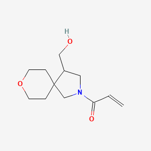 molecular formula C12H19NO3 B2956689 1-[4-(Hydroxymethyl)-8-oxa-2-azaspiro[4.5]decan-2-yl]prop-2-en-1-one CAS No. 2305568-41-4