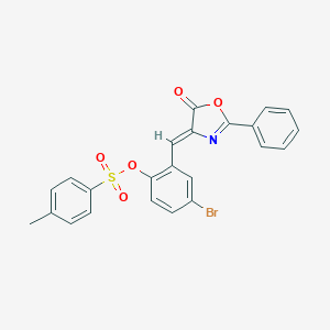 molecular formula C23H16BrNO5S B295669 4-bromo-2-[(5-oxo-2-phenyl-1,3-oxazol-4(5H)-ylidene)methyl]phenyl 4-methylbenzenesulfonate 