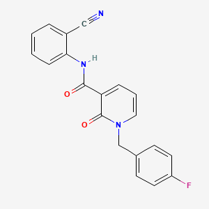 molecular formula C20H14FN3O2 B2956698 N-(2-cyanophenyl)-1-(4-fluorobenzyl)-2-oxo-1,2-dihydropyridine-3-carboxamide CAS No. 899753-94-7