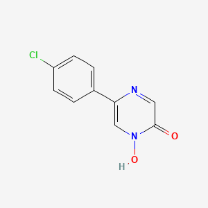 molecular formula C10H7ClN2O2 B2956706 5-(4-chlorophenyl)-1-hydroxy-2(1H)-pyrazinone CAS No. 76849-87-1