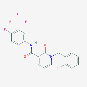 N-(4-fluoro-3-(trifluoromethyl)phenyl)-1-(2-fluorobenzyl)-2-oxo-1,2-dihydropyridine-3-carboxamide