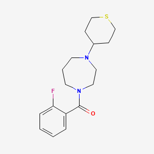 (2-Fluorophenyl)-[4-(thian-4-yl)-1,4-diazepan-1-yl]methanone