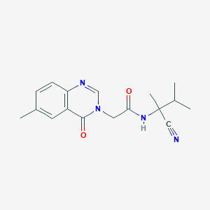 molecular formula C17H20N4O2 B2956719 N-(1-cyano-1,2-dimethylpropyl)-2-(6-methyl-4-oxo-3,4-dihydroquinazolin-3-yl)acetamide CAS No. 1197896-76-6