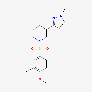 1-((4-methoxy-3-methylphenyl)sulfonyl)-3-(1-methyl-1H-pyrazol-3-yl)piperidine