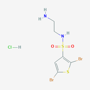 N-(2-Aminoethyl)-2,5-dibromothiophene-3-sulfonamide;hydrochloride