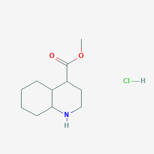 molecular formula C11H20ClNO2 B2956772 十氢喹啉-4-甲酸甲酯盐酸盐 CAS No. 1955547-71-3