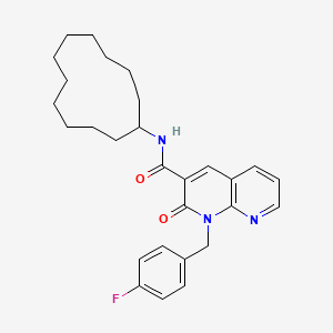 N-cyclododecyl-1-(4-fluorobenzyl)-2-oxo-1,2-dihydro-1,8-naphthyridine-3-carboxamide