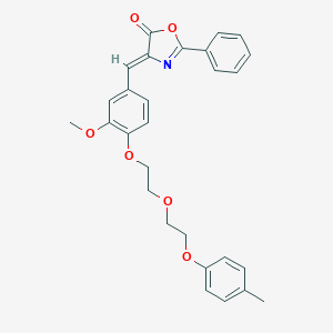 molecular formula C28H27NO6 B295678 4-(3-methoxy-4-{2-[2-(4-methylphenoxy)ethoxy]ethoxy}benzylidene)-2-phenyl-1,3-oxazol-5(4H)-one 