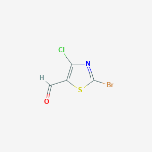 molecular formula C4HBrClNOS B2956793 2-Bromo-4-chloro-1,3-thiazole-5-carbaldehyde CAS No. 533887-89-7