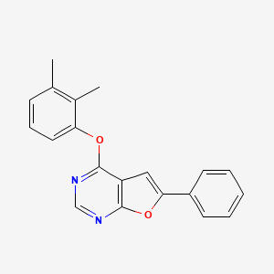 molecular formula C20H16N2O2 B2956795 4-(2,3-二甲苯氧基)-6-苯基呋并[2,3-d]嘧啶 CAS No. 866039-03-4