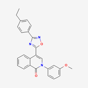 4-(3-(4-ethylphenyl)-1,2,4-oxadiazol-5-yl)-2-(3-methoxyphenyl)isoquinolin-1(2H)-one