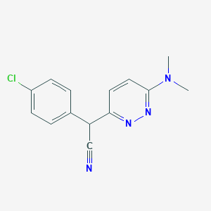 2-(4-Chlorophenyl)-2-[6-(dimethylamino)-3-pyridazinyl]acetonitrile