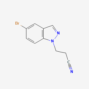 molecular formula C10H8BrN3 B2956834 3-(5-bromo-1H-indazol-1-yl)propanenitrile CAS No. 1312138-92-3