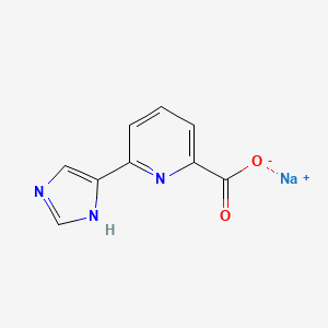 molecular formula C9H6N3NaO2 B2956851 Sodium;6-(1H-imidazol-5-yl)pyridine-2-carboxylate CAS No. 1706461-04-2