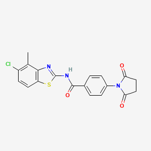 N-(5-chloro-4-methylbenzo[d]thiazol-2-yl)-4-(2,5-dioxopyrrolidin-1-yl)benzamide