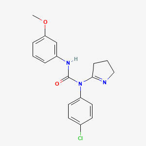 1-(4-chlorophenyl)-1-(3,4-dihydro-2H-pyrrol-5-yl)-3-(3-methoxyphenyl)urea