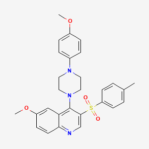 6-Methoxy-4-(4-(4-methoxyphenyl)piperazin-1-yl)-3-tosylquinoline