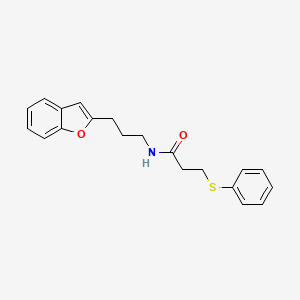 N-(3-(benzofuran-2-yl)propyl)-3-(phenylthio)propanamide
