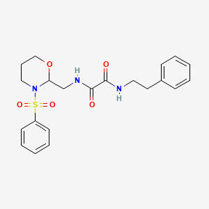 N1-phenethyl-N2-((3-(phenylsulfonyl)-1,3-oxazinan-2-yl)methyl)oxalamide