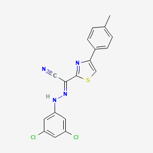 (2E)-N-(3,5-dichloroanilino)-4-(4-methylphenyl)-1,3-thiazole-2-carboximidoyl cyanide