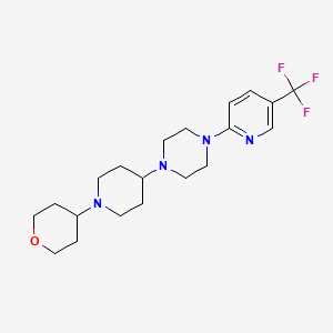 molecular formula C20H29F3N4O B2956884 1-(1-(tetrahydro-2H-pyran-4-yl)piperidin-4-yl)-4-(5-(trifluoromethyl)pyridin-2-yl)piperazine CAS No. 2034479-08-6