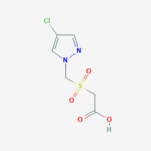 {[(4-Chloro-1H-pyrazol-1-YL)methyl]sulfonyl}acetic acid