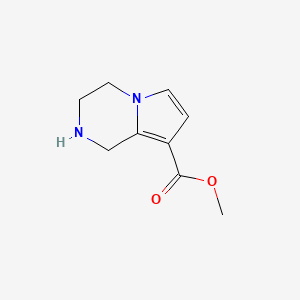 molecular formula C9H12N2O2 B2956931 methyl 1H,2H,3H,4H-pyrrolo[1,2-a]pyrazine-8-carboxylate CAS No. 1499207-49-6