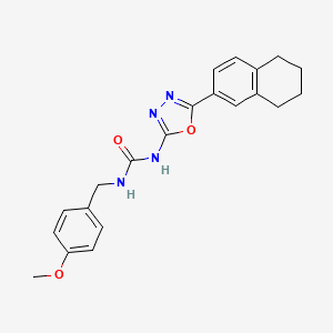 molecular formula C21H22N4O3 B2956944 1-(4-甲氧基苄基)-3-(5-(5,6,7,8-四氢萘-2-基)-1,3,4-恶二唑-2-基)脲 CAS No. 1334369-55-9