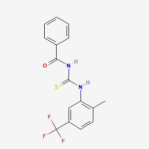 molecular formula C16H13F3N2OS B2956947 N-benzoyl-N'-[2-methyl-5-(trifluoromethyl)phenyl]thiourea CAS No. 866049-28-7