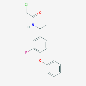 2-Chloro-N-[1-(3-fluoro-4-phenoxyphenyl)ethyl]acetamide
