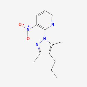 2-(3,5-dimethyl-4-propyl-1H-pyrazol-1-yl)-3-nitropyridine