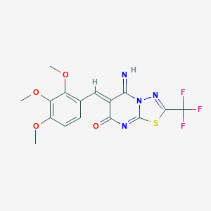 5-imino-2-(trifluoromethyl)-6-(2,3,4-trimethoxybenzylidene)-5,6-dihydro-7H-[1,3,4]thiadiazolo[3,2-a]pyrimidin-7-one