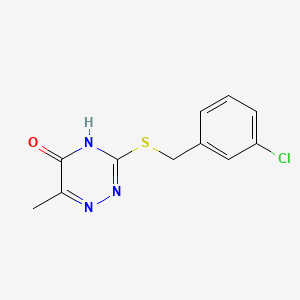 3-((3-chlorobenzyl)thio)-6-methyl-1,2,4-triazin-5(4H)-one
