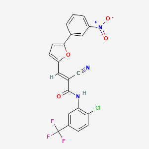 (2E)-N-[2-chloro-5-(trifluoromethyl)phenyl]-2-cyano-3-[5-(3-nitrophenyl)furan-2-yl]prop-2-enamide