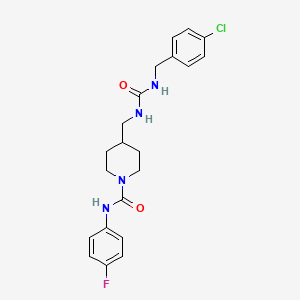 4-((3-(4-chlorobenzyl)ureido)methyl)-N-(4-fluorophenyl)piperidine-1-carboxamide