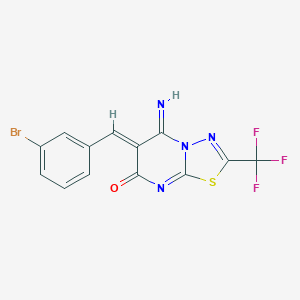 6-(3-bromobenzylidene)-5-imino-2-(trifluoromethyl)-5,6-dihydro-7H-[1,3,4]thiadiazolo[3,2-a]pyrimidin-7-one