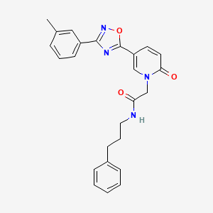 2-{5-[3-(3-methylphenyl)-1,2,4-oxadiazol-5-yl]-2-oxopyridin-1(2H)-yl}-N-(3-phenylpropyl)acetamide