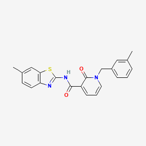 molecular formula C22H19N3O2S B2956986 N-(6-methylbenzo[d]thiazol-2-yl)-1-(3-methylbenzyl)-2-oxo-1,2-dihydropyridine-3-carboxamide CAS No. 946248-33-5