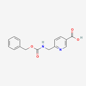 molecular formula C15H14N2O4 B2956990 6-(Phenylmethoxycarbonylaminomethyl)pyridine-3-carboxylic acid CAS No. 2138304-17-1