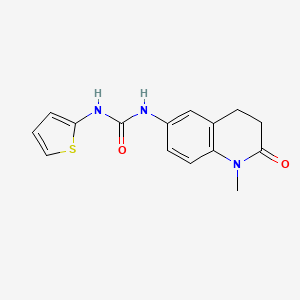 molecular formula C15H15N3O2S B2956995 1-(1-Methyl-2-oxo-1,2,3,4-tetrahydroquinolin-6-yl)-3-(thiophen-2-yl)urea CAS No. 1171322-42-1