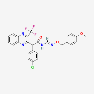 2-(4-Chlorophenyl)-N-((((4-methoxybenzyl)oxy)imino)methyl)-2-(3-(trifluoromethyl)-2-quinoxalinyl)acetamide