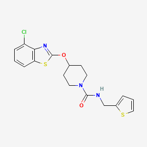 4-((4-chlorobenzo[d]thiazol-2-yl)oxy)-N-(thiophen-2-ylmethyl)piperidine-1-carboxamide