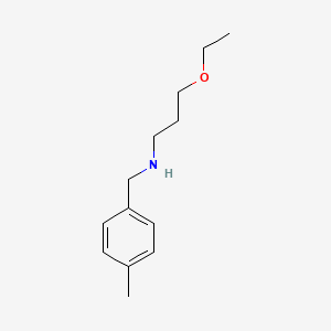 molecular formula C13H21NO B2957013 3-ethoxy-N-[(4-methylphenyl)methyl]propan-1-amine CAS No. 705955-78-8
